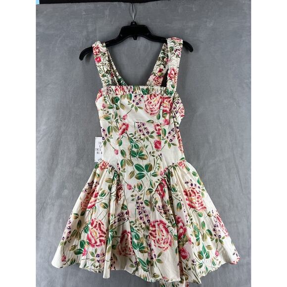 Free People Matilde Mini Dress Size Medium Fit and Flare Floral - Picture 3 of 10